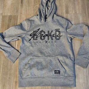Marc Ecko Hoodie Mens Gray‎ Small Graphic Design Pullover Sweatshirt